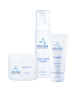 Acne skincare kit from Apex Skin. Skincare products for acne.